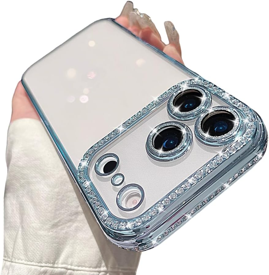 Casechics Compatible with iPhone 15 Case,Diamend Case,Pink | Glitter Bling Sparkly Diamond Case,Full Body Protective,Diamond Camera Protective - Image 9