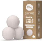 Kind Laundry Wool Dryer Balls 3-Pack front view eco friendly laundry solution