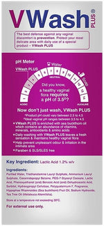 VWash Plus 200 ml bottle with pump dispenser and packaging