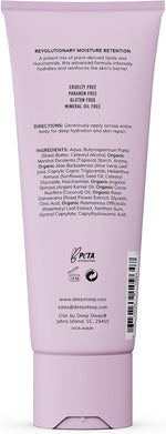Deep Steep lilac blossom lotion tube with natural ingredients label