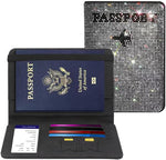 KUPAO sparkling rhinestone travel wallet interior card slots