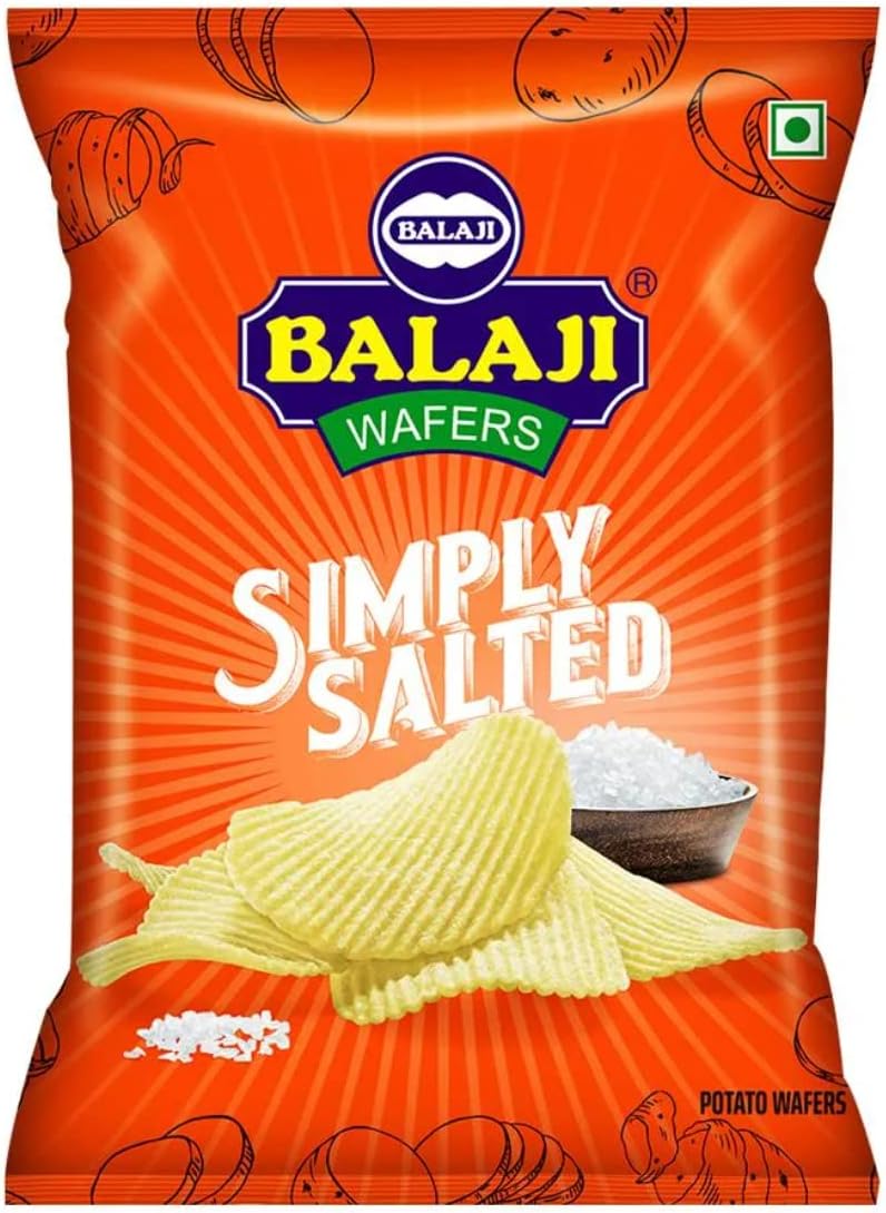 Balaji Wafers Simply Salted Potato Chips, 45g - Image 1