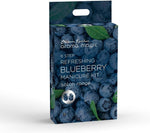 Aroma Magic Blueberry Manicure And Pedicure Kit ingredients label close up