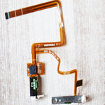 Generic silver thin version headphone audio jack flex ribbon cable front view showing the auxiliary port.