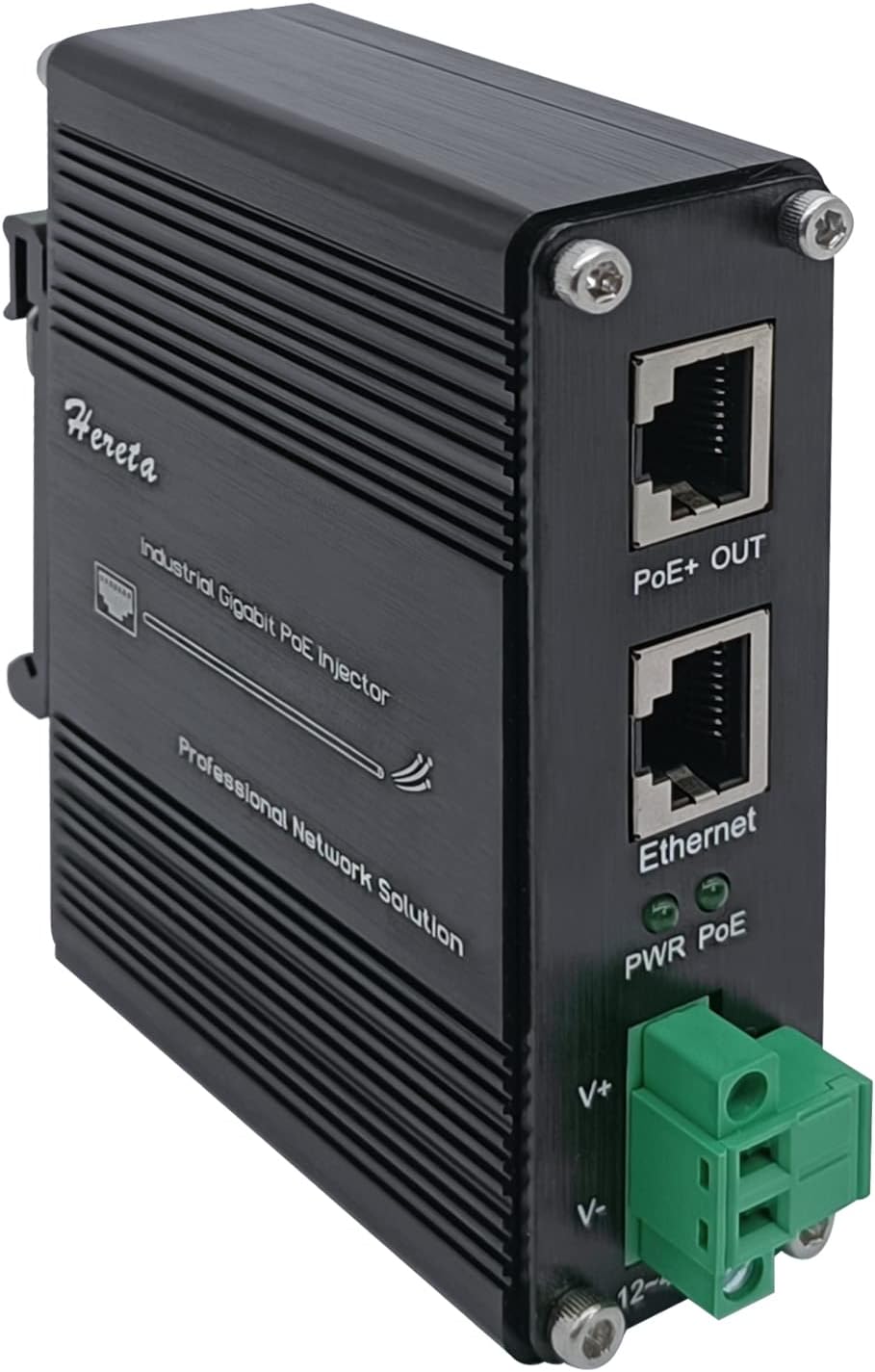 Hardened Industrial Gigabit PoE++ Injector 12-48VDC Input with DIN-Rail and Wall Mount Connecting The IEEE 802.3 bt PoE Device (95W) - Image 11