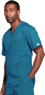 Cherokee medical scrub shirt angled view