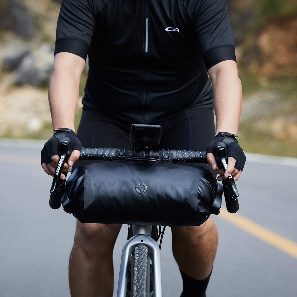 Roswheel road handlebar bag reflective areas for night visibility