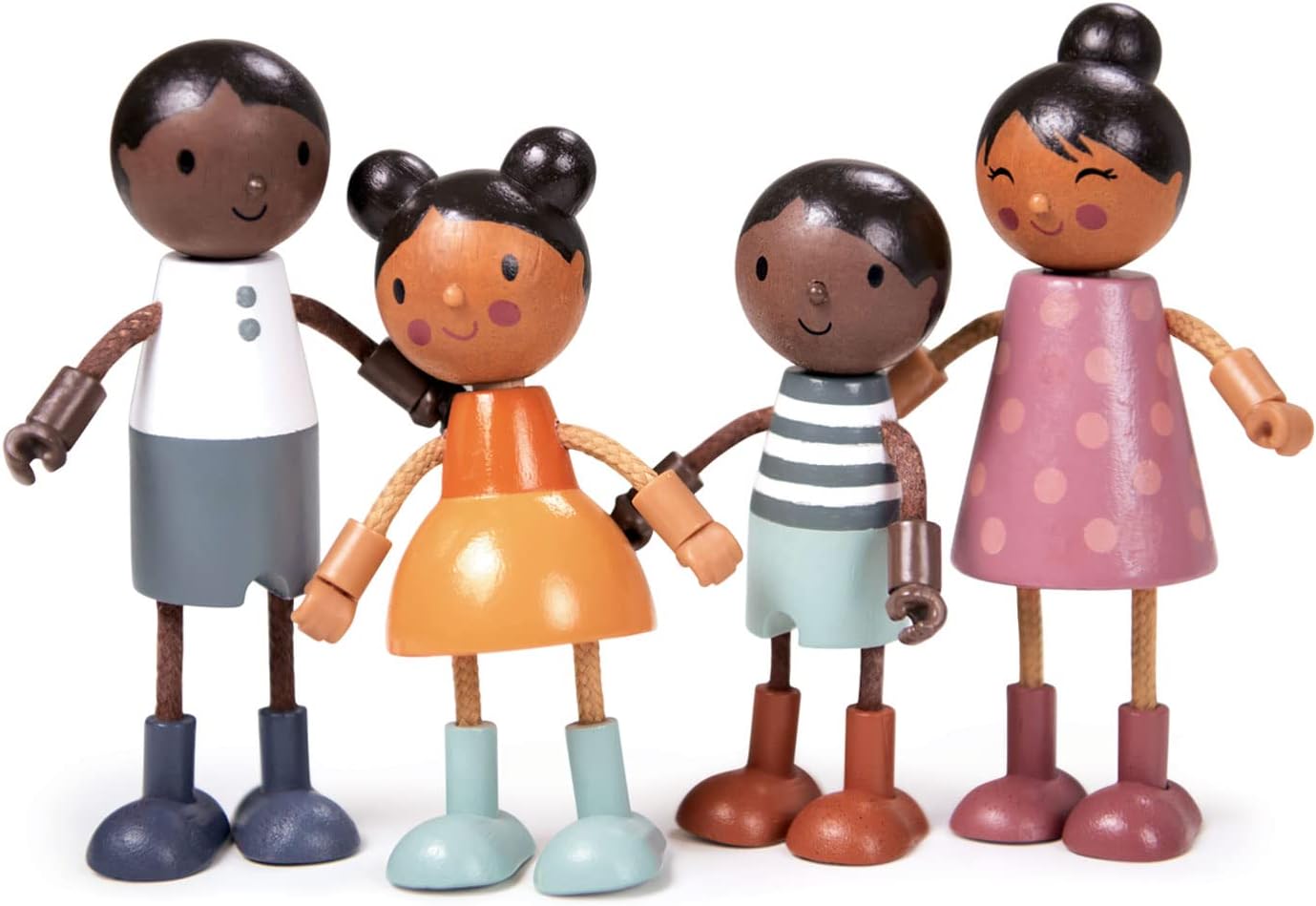 Tender Leaf Toys Humming Bird Doll Family front view wooden dolls