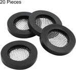 Garden hose screen filter installed inside plumbing fitting