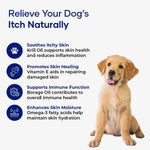 Soft chew pet vitamins designed to stop paw licking and head shaking in uncomfortable dogs.