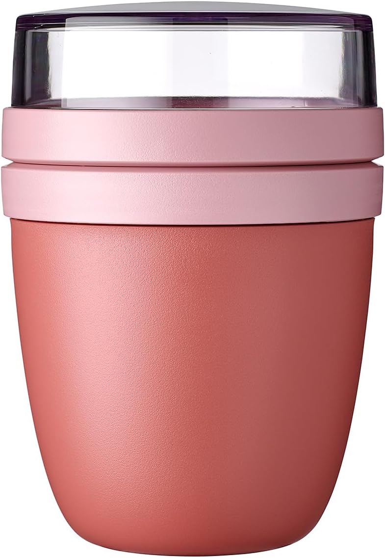 Mepal Overnight Oats jar - Practical Yoghurt Cup & Muesli Cup - Separate Compartments for Yoghurt & Muesli - Suitable for Freezer, Microwave & Dishwasher - 500 ml + 200 ml - Nordic Blue - Image 11