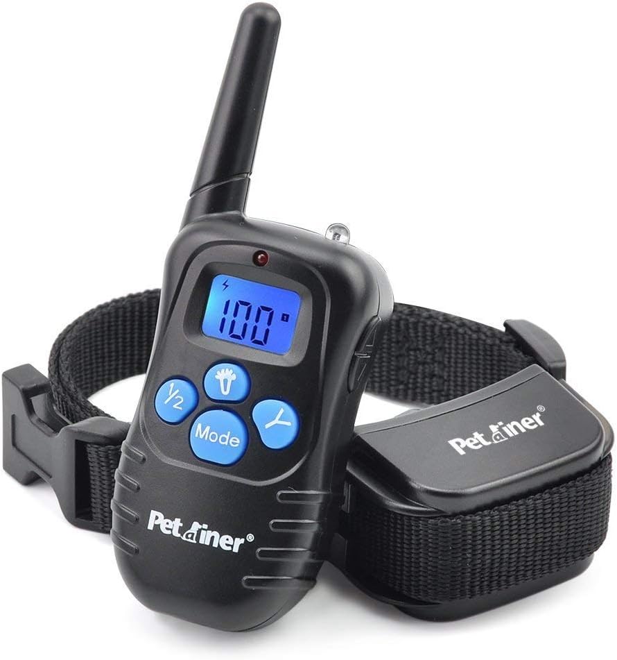 Petrainer PET998DRB1 remote dog training collar front view