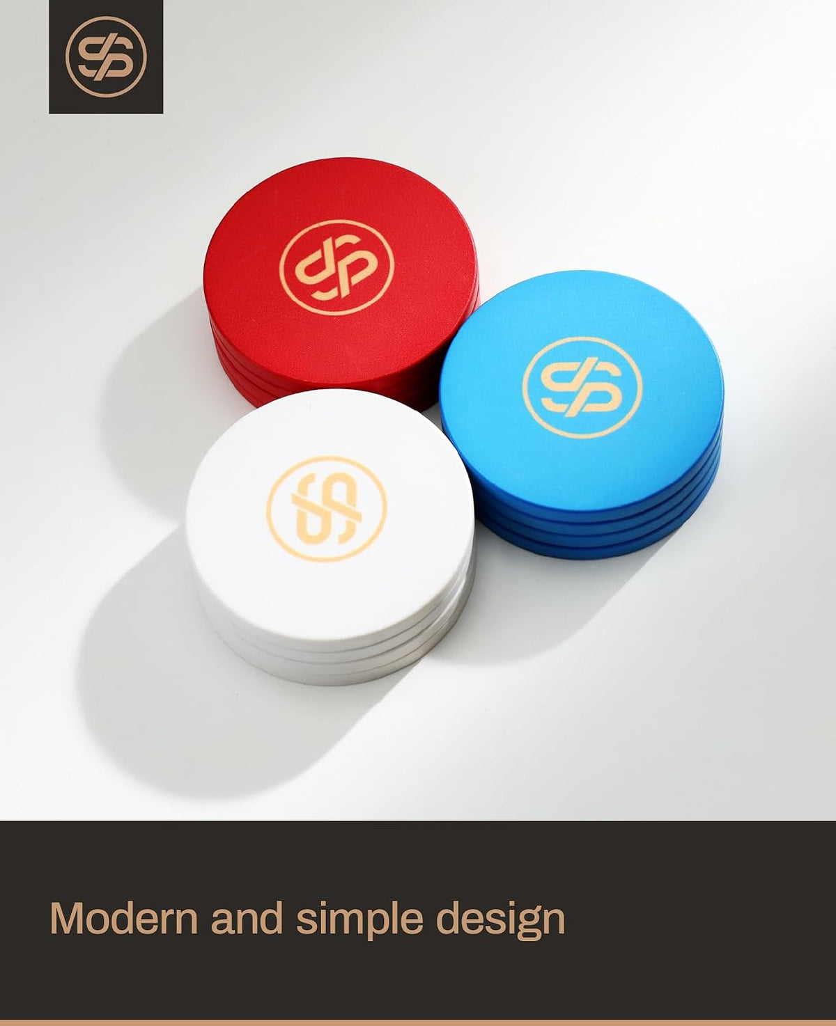 Slowplay Godel 39mm poker chips on gaming felt