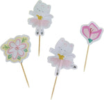 Pooka cat ballerina cupcake toppers front view party decor