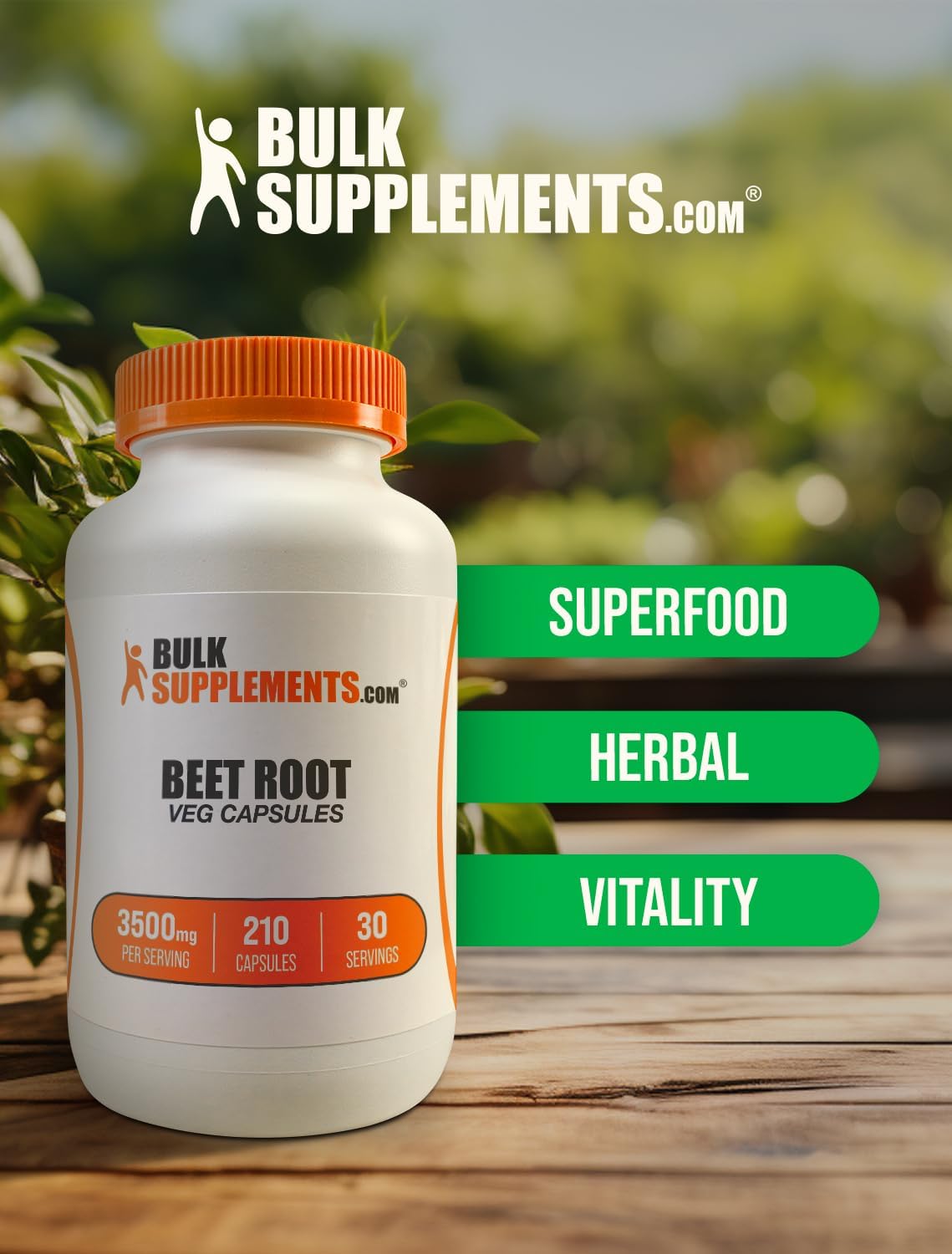 BulkSupplements Beet Root capsules high nitrate nutritional supplement for cardiovascular health