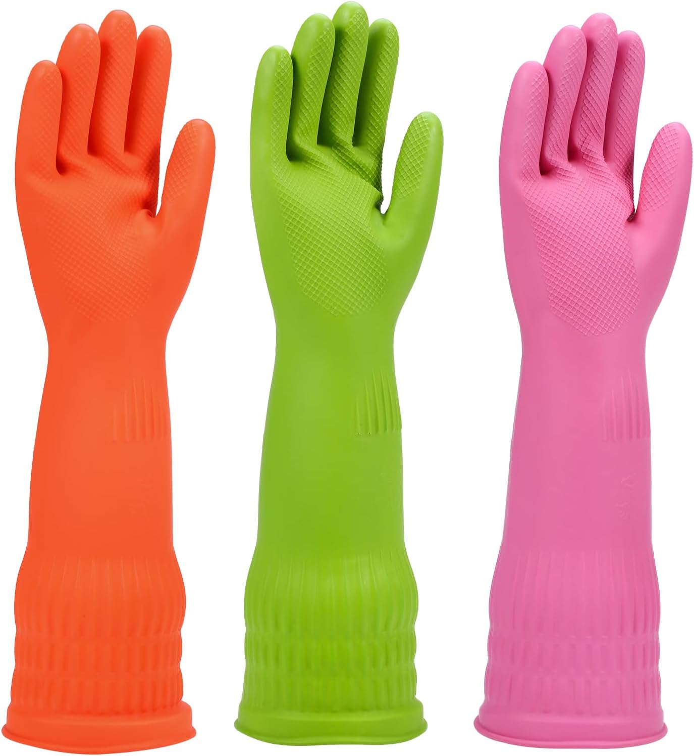 IUCGE rubber dishwashing gloves front view household cleaning