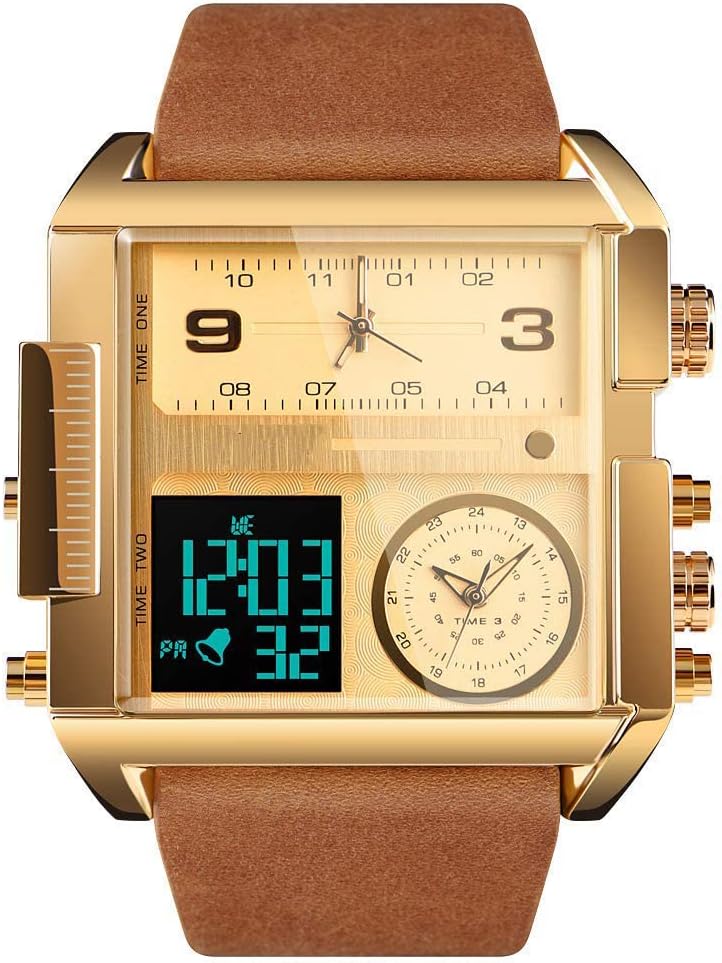 Gosasa men's square sport watch front view wrist chronograph