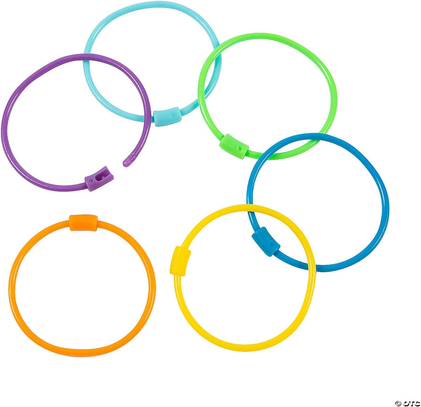 Creatology plastic bead bracelets 18 pack front view showcasing vibrant multi colored DIY jewelry bases for kids crafts