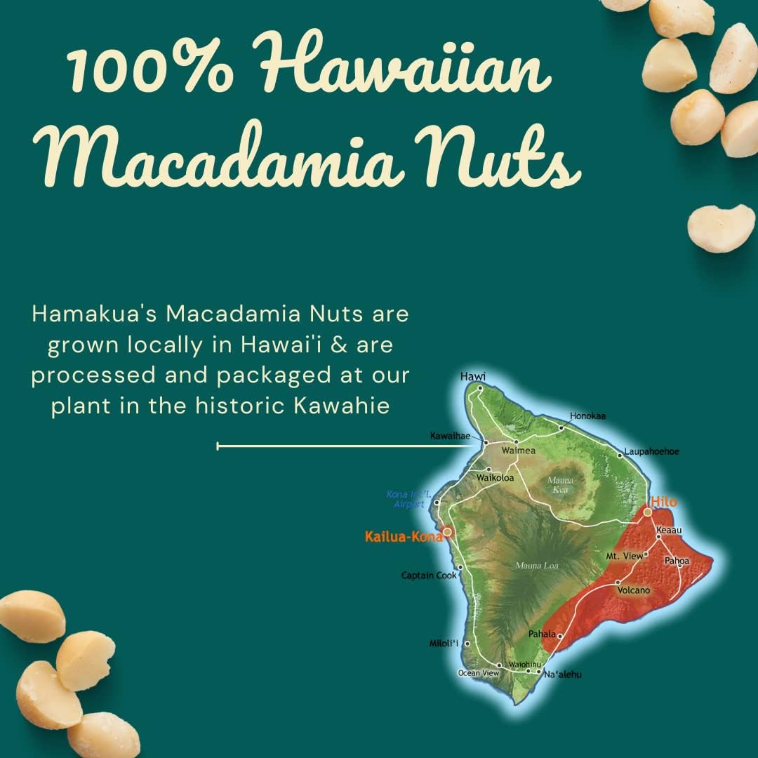 Hamakua Macadamia Nut Company sweet glaze gourmet snack bag back label details