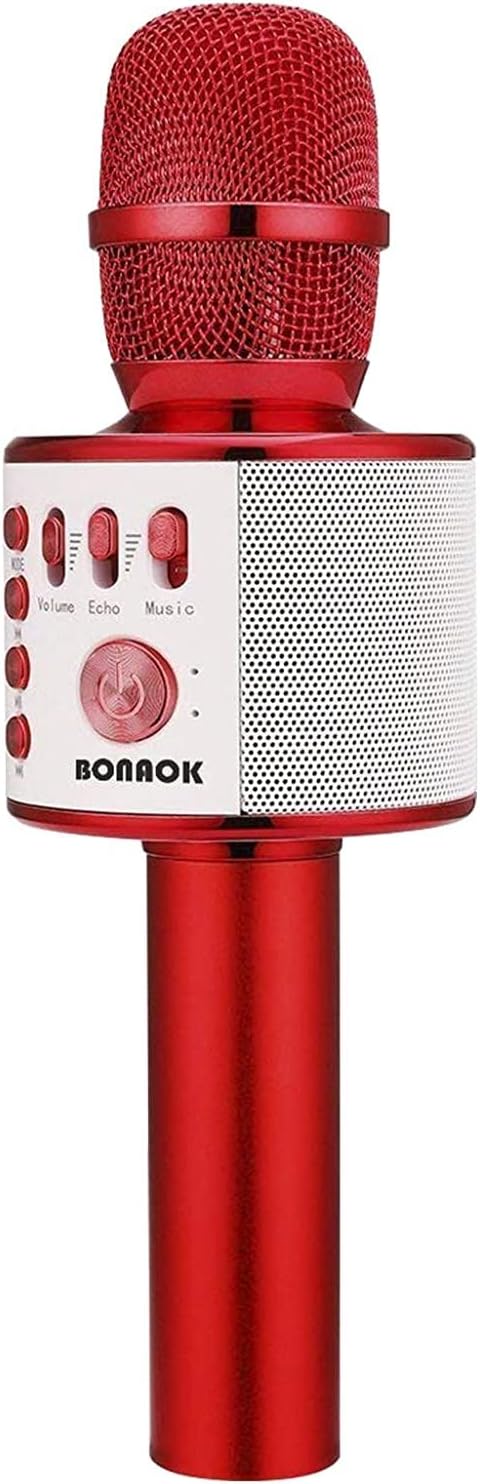 BONAOK Wireless Bluetooth Karaoke Microphone,3-in-1 Portable Handheld Karaoke Mic Speaker Machine Home Party Birthday for All Smartphones Q37 (Black) - Image 9