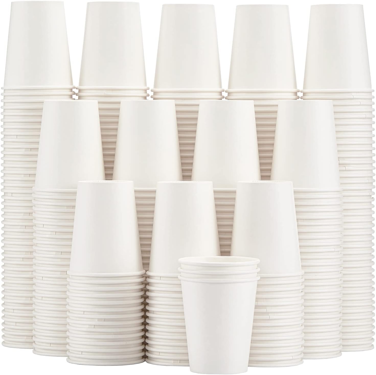 Lamosi 300 Pack Disposable Paper Coffee Cups front view for office supplies.