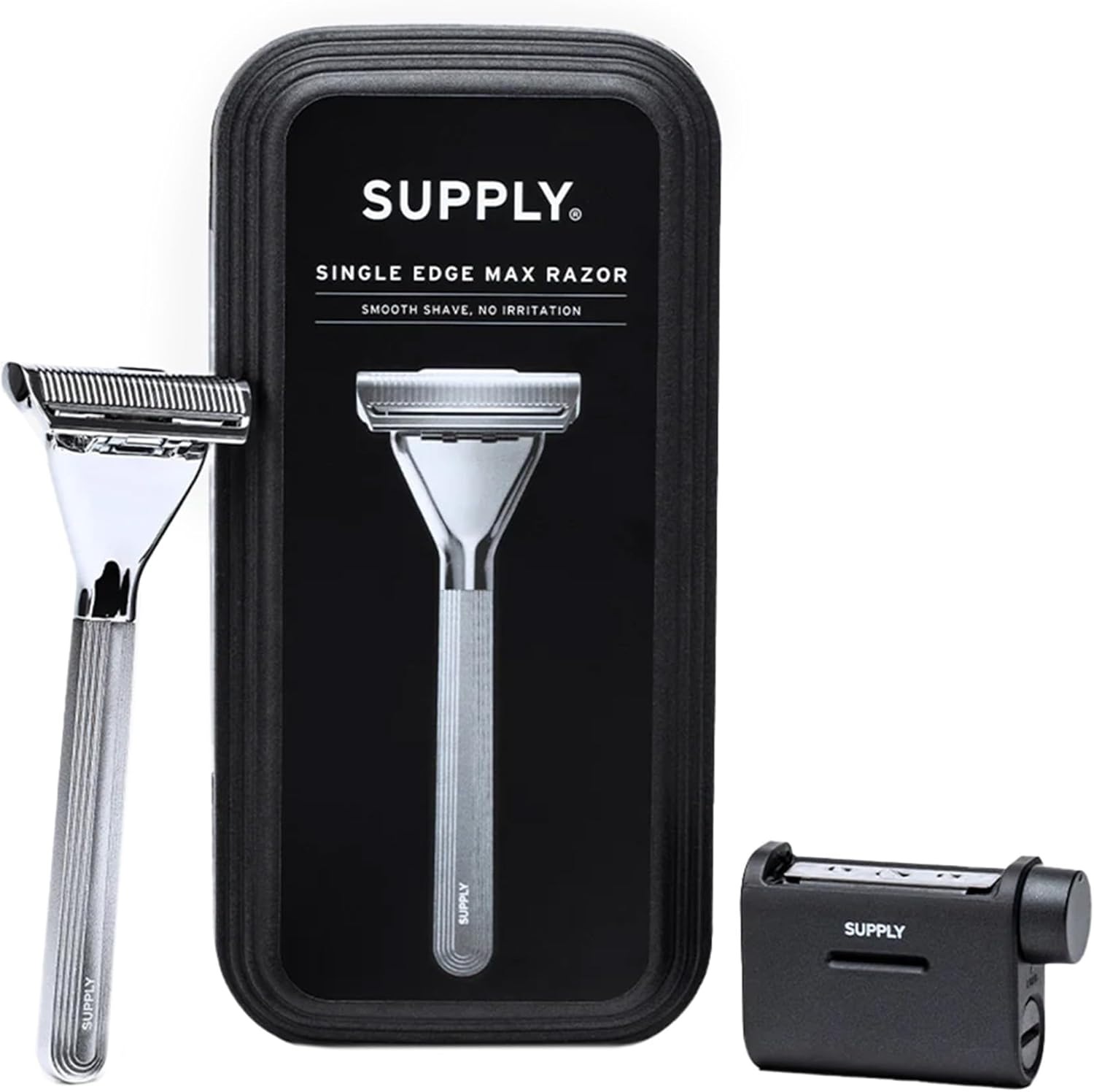 Supply Single Edge Max Razor premium metal safety razor front view