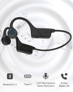 Monodeal open ear sport headphones side profile showing wraparound band