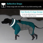 AOFITEE Fullbody Dog Coat Warm Fleece Dog Jacket, Windproof Dogs Winter Coat with Harness Built in, Reflective Turtleneck Dogs Snowsuit Puffer Jacket, Four Legged Snow Suit for Small Medium Large Pet - Image 6