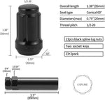 Top-down view of the closed-end design and 6-spline pattern of the ChnewAuto lug nuts.