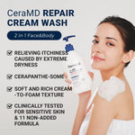 Derma B CeraMD Repair Cream Wash pump dispenser detail