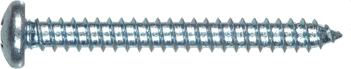 Hillman pan head Phillips sheet metal screw front view hardware