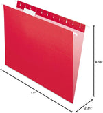 Pendaflex office organization red folder stack