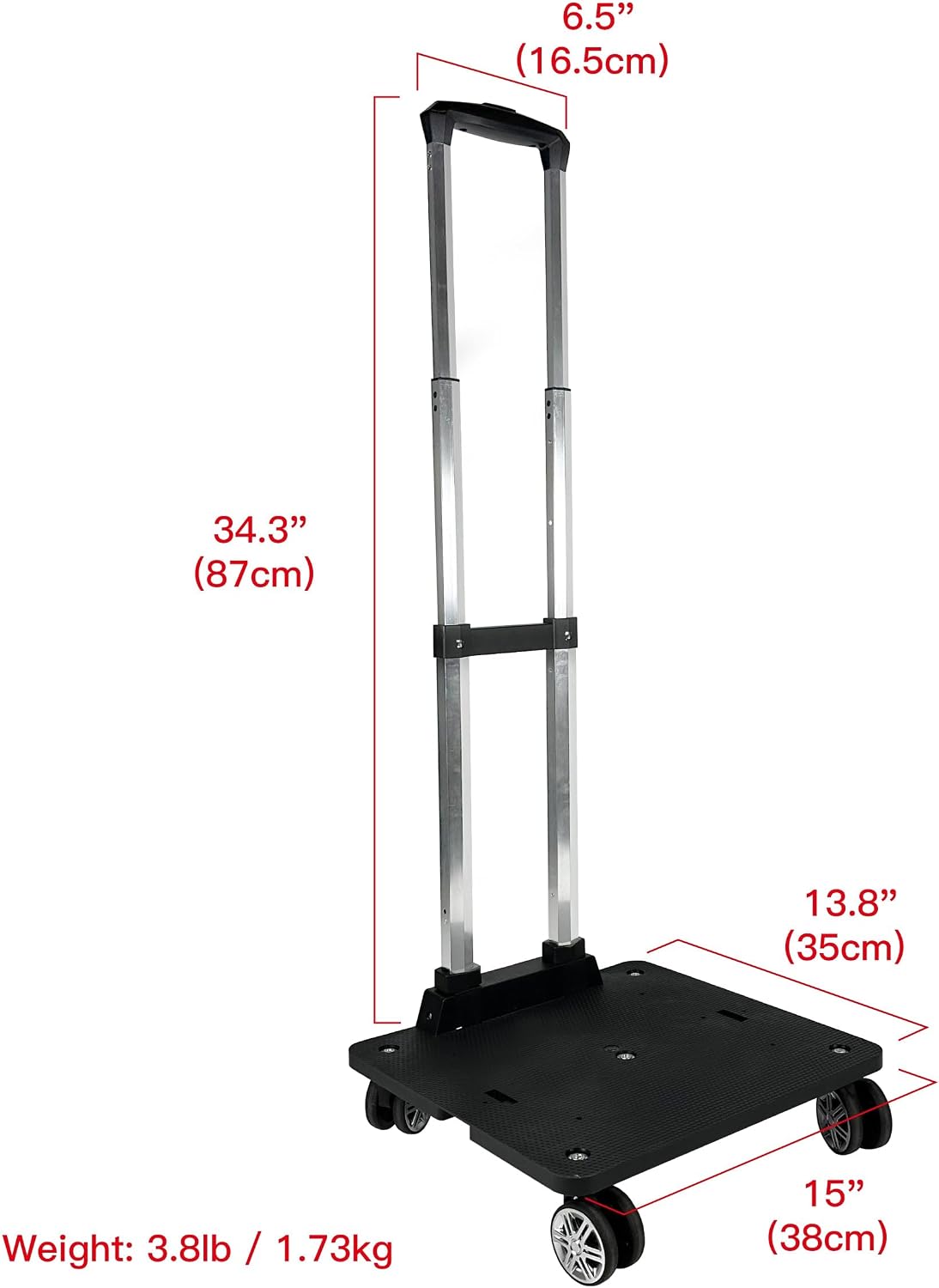 Mr. Peanut's Spinner Wheelbase Luggage Cart, Adding Rolling Functionality to Bags & Pet Carriers - Image 6
