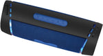 Black silicone speaker case with attached shoulder strap