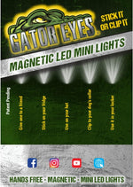 Gator Eyes LED mini light showing alligator clip