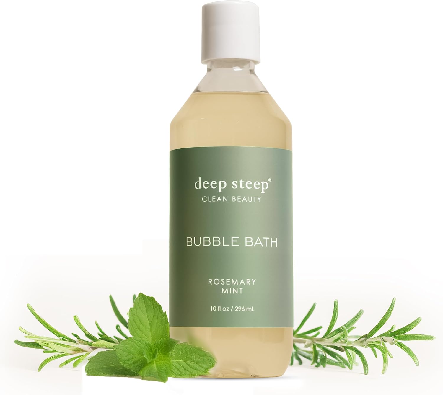 Deep Steep bubble bath front view bottle packaging