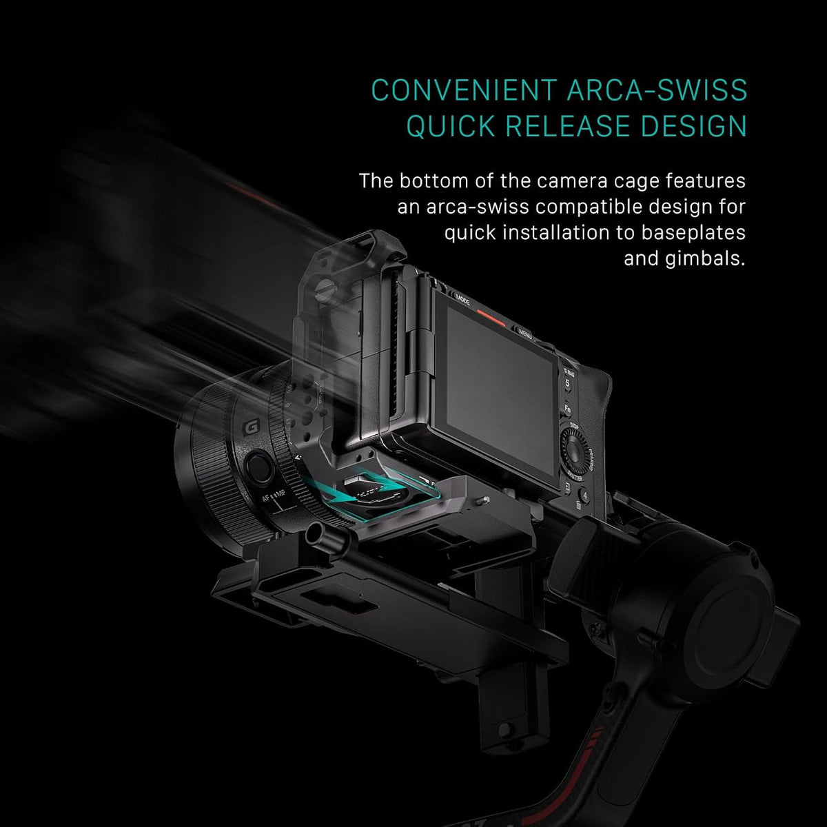 Tilta rigging kit with secure cable clamp attached