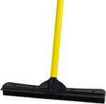 FURemover original pet hair rubber broom front view on carpet floor