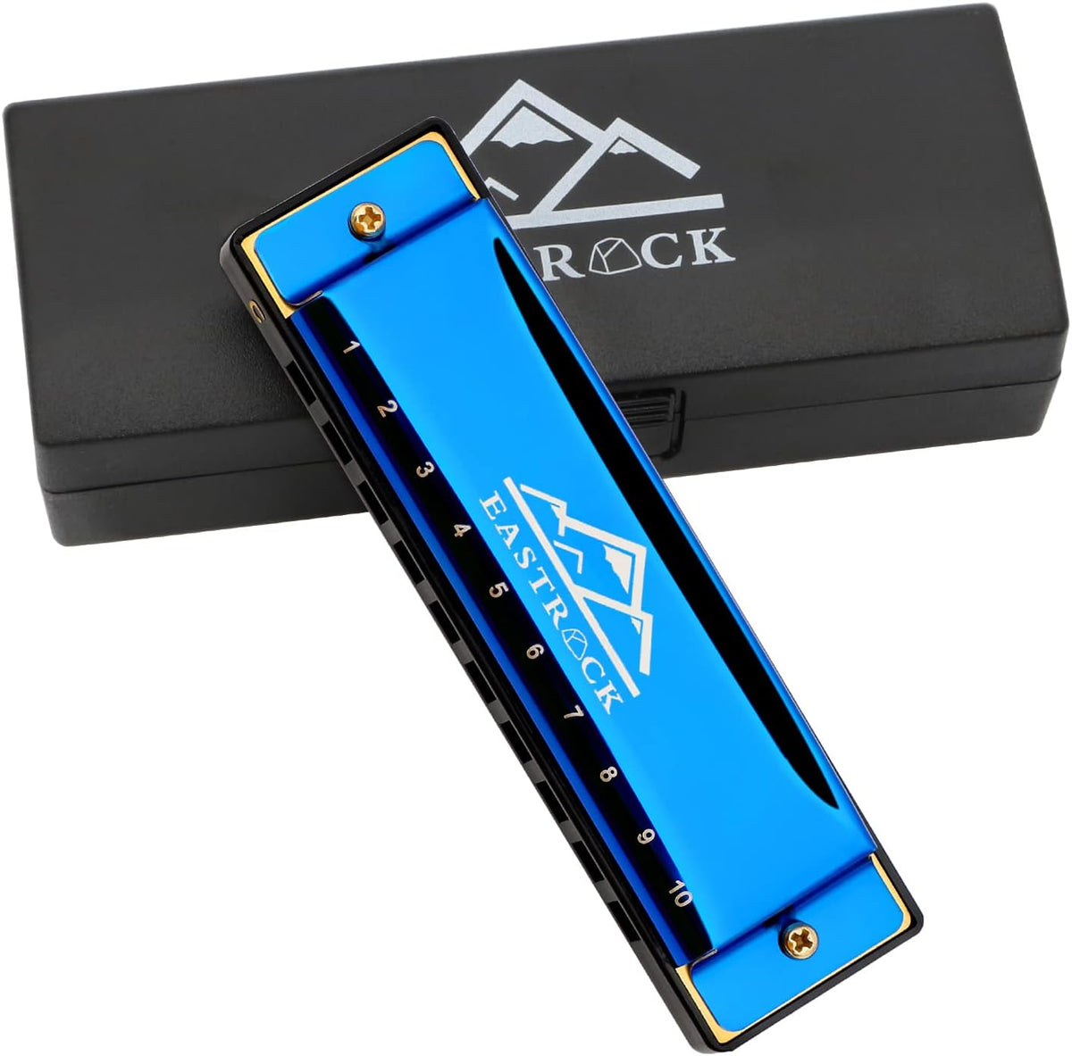 EastRock 24 Hole Blues Harmonica C Key Black with Case for Adults Beginner - Image 14
