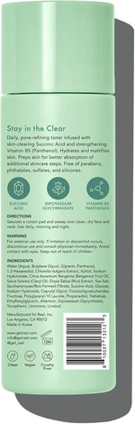 Rael blemish care bundle highlighting succinic acid and vitamin b5 components