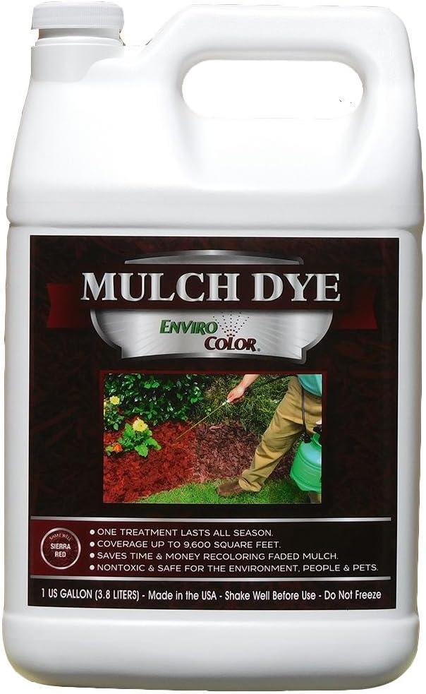 Landscaping application setup for EnviroColor black mulch dye