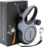 Pina 26ft retractable dog leash front view showing handle