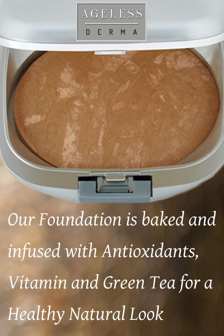 Ageless Derma gluten-free foundation packaging and label