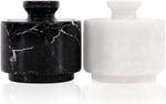 Marblous Krafts marble salt cellar front view kitchen decor
