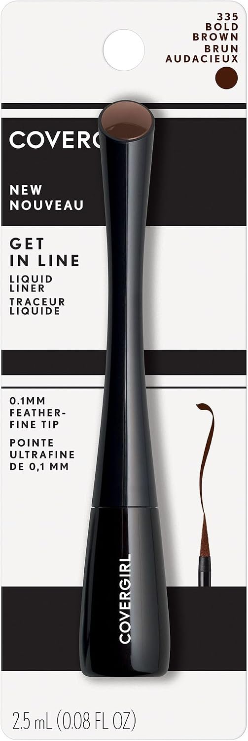 COVERGIRL Get In Line Liquid Eyeliner, Bold Brown, 0.04 Pound - Image 4