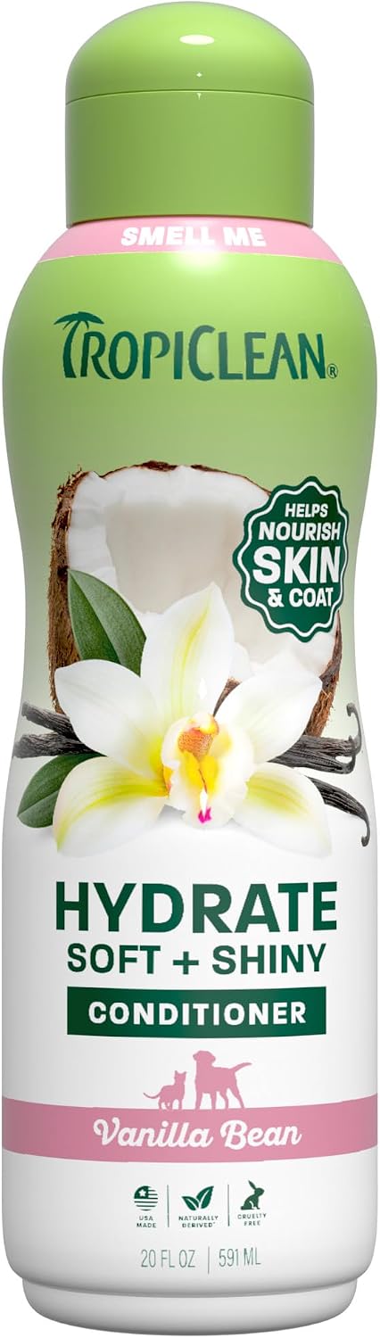 Tropiclean Kiwi and Cocoa Butter Dog Conditioner front bottle view
