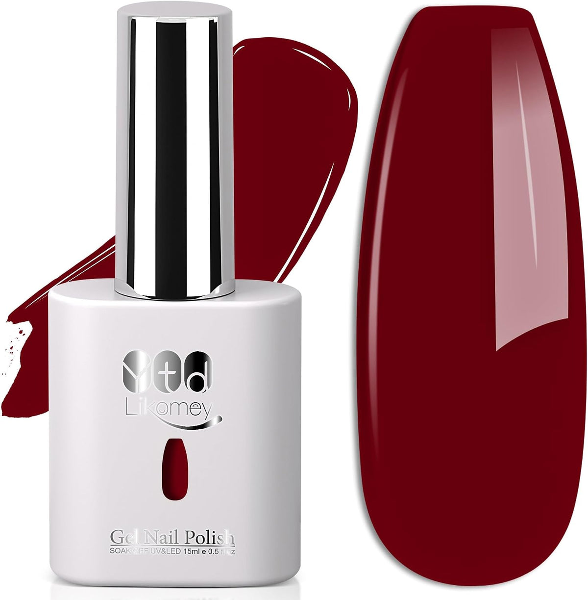 YTD Likomey Pure White Gel Nail Polish,15ml Crisp White UV Color Varnish,0.5 Fl Oz CS001 - Image 12