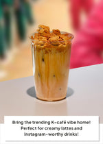 Authentic Korean street food inspired dalgona honeycomb candy ready for snacking or dessert decoration.