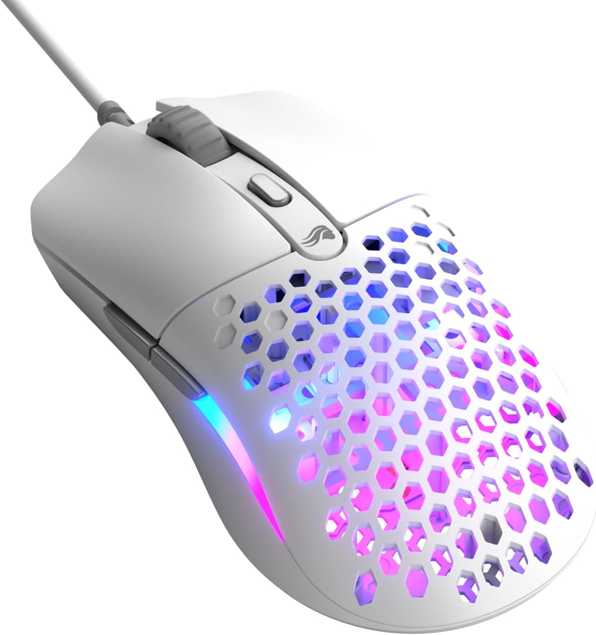 Glorious Model O Wired Gaming Mouse 67g Superlight Honeycomb Design, RGB, Pixart 3360 Sensor, Omron Switches, Ambidextrous - Matte White - Image 11
