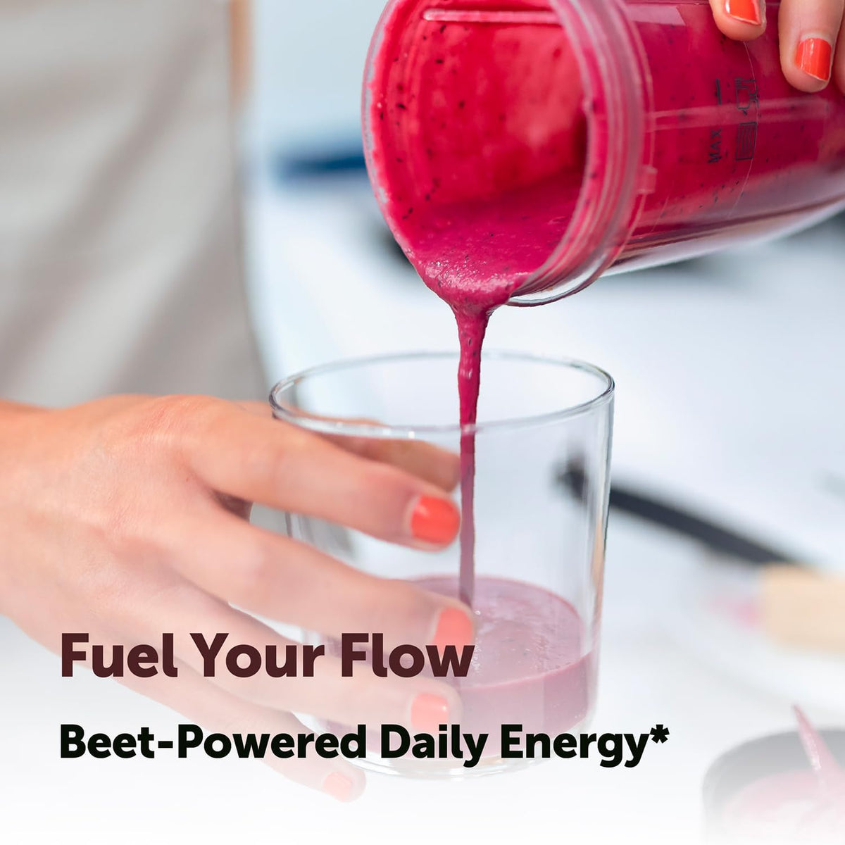Micro Ingredients organic beet root powder mixed in a drink glass